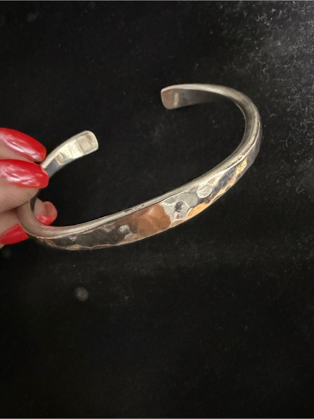 James Avery Sterling silver retired hammered cuff bracelet